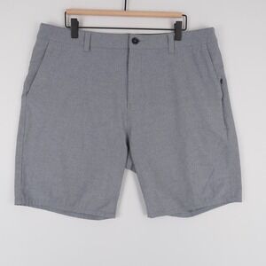 Vuori Aim Shorts Mens 36 Gray Golf Chino Performance Stretch Flat Front